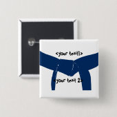 Badge Carré 5 Cm Martial Arts Dark Blue Belt (Devant & derrière)