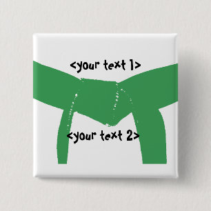 Badge Carré 5 Cm Martial Arts Green Belt