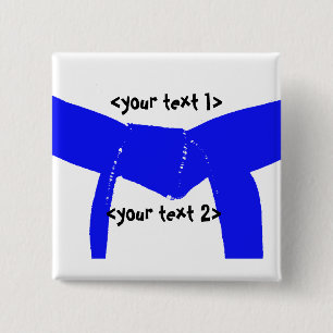 Badge Carré 5 Cm Martial Arts Light Ceinture Bleue