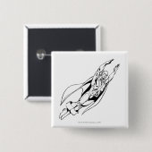 Badge Carré 5 Cm Martian Manhunter 4 soeurs (Devant & derrière)