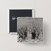 Badge Carré 5 Cm Martin Luther devant Charles V (Devant & derrière)