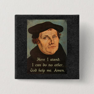 Badge Carré 5 Cm Martin Luther Ici Je Cite