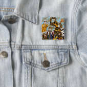 Badge Carré 5 Cm Martyre de saint Thomas Becket (M 031) (En situation)