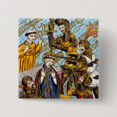 Badge Carré 5 Cm Martyre de saint Thomas Becket (M 031) (Devant)