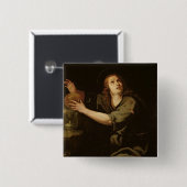 Badge Carré 5 Cm Mary Magdalene (Devant & derrière)