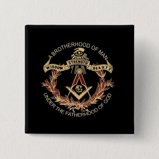 Badge Carré 5 Cm Mason (Devant)