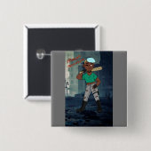 Badge Carré 5 Cm Mason Apocalypse (Devant & derrière)