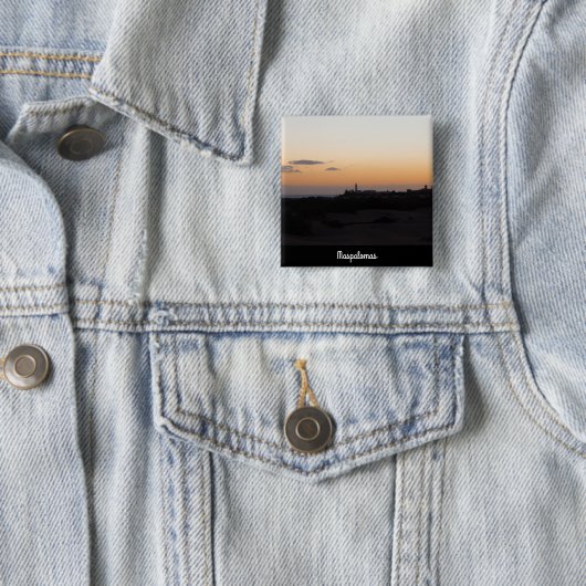 Badge Carré 5 Cm Maspalomas (En situation)