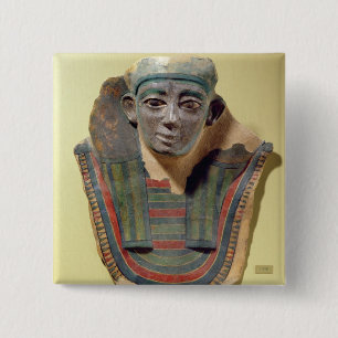 Badge Carré 5 Cm Masque de maman, de pl stuccoed et peint de