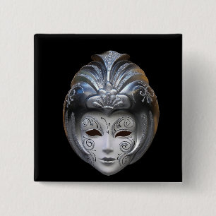 Badge Carré 5 Cm Masques vénitiens