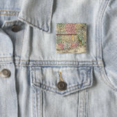 Badge Carré 5 Cm Mass, Conn, RI Map by Mitchell (En situation)