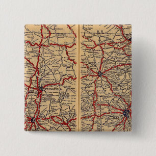 Badge Carré 5 Cm Massachusetts, Connecticut, Rhod Island