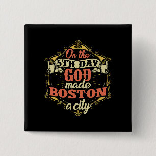 Badge Carré 5 Cm Massachusetts de Boston