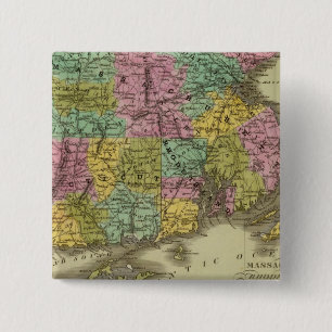 Badge Carré 5 Cm Massachusetts Rhode Island Et Connecticut 2