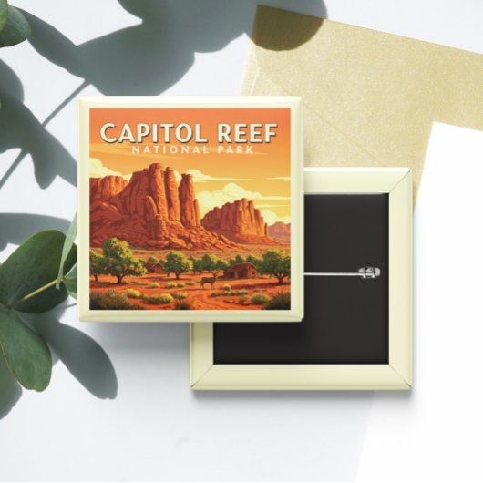 Badge Carré 5 Cm Massachusetts vintages de Boston