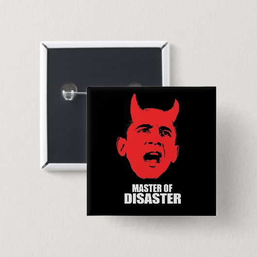 Badge Carré 5 Cm Master of Disaster (Devant & derrière)