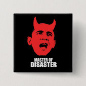 Badge Carré 5 Cm Master of Disaster (Devant)