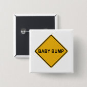 Badge Carré 5 Cm Maternité de bosse de bébé (Devant & derrière)