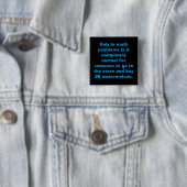 Badge Carré 5 Cm Math Button (En situation)