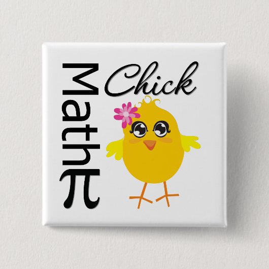 Badge Carré 5 Cm Math Chick (Devant)