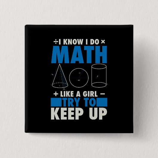 Badge Carré 5 Cm Math Math Enseignant Pun Cadeau (Devant)