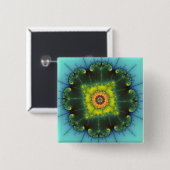 Badge Carré 5 Cm Matilda 1 - Art fractal (Devant & derrière)