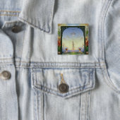 Badge Carré 5 Cm Matin, 1808 (En situation)