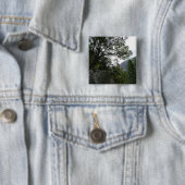 Badge Carré 5 Cm Matin sur le sentier à Vernal Falls à Yosemite (En situation)