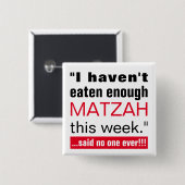 Badge Carré 5 Cm Matzah Funny (Devant & derrière)