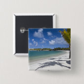 Badge Carré 5 Cm Maurice, Ile Maurice, Trou d'Eau Douce, (Devant & derrière)