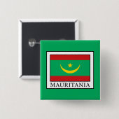 Badge Carré 5 Cm Mauritanie (Devant & derrière)