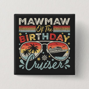 Badge Carré 5 Cm Mawmaw du Carré de vacances de croisière d'anniver