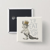 Badge Carré 5 Cm Max | Je vais te manger ! (Devant & derrière)