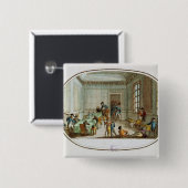 Badge Carré 5 Cm Maximilien de Robespierre blessé (Devant & derrière)