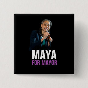 Badge Carré 5 Cm Maya Wiley pour le maire de New York en 2021