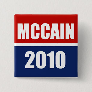 BADGE CARRÉ 5 CM MCCAIN 2010