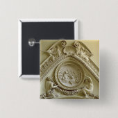 Badge Carré 5 Cm Médaillon dépeignant le baptême de Constantine (Devant & derrière)