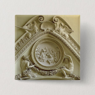 Badge Carré 5 Cm Médaillon dépeignant le baptême de Constantine