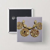 Badge Carré 5 Cm Médaillons 'de Collar taré (Devant & derrière)