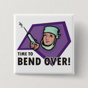 Badge Carré 5 Cm Médecin d'injection/infirmière drôles - injecti