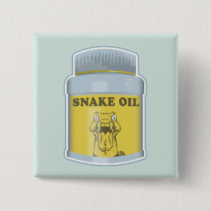 Badge Carré 5 Cm Médecine alternative à l'huile de serpent