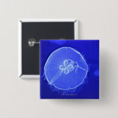 Badge Carré 5 Cm Méduses (Devant & derrière)