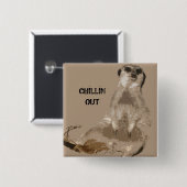 Badge Carré 5 Cm meerkat (Devant & derrière)