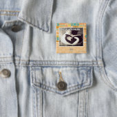 Badge Carré 5 Cm Meilleur des deux mondes (En situation)