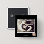 Badge Carré 5 Cm Meilleur des deux mondes (Devant & derrière)