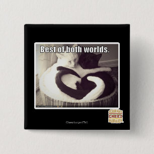 Badge Carré 5 Cm Meilleur des deux mondes