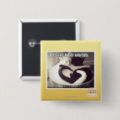 Badge Carré 5 Cm Meilleur des deux mondes (Devant & derrière)