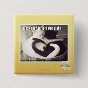 Badge Carré 5 Cm Meilleur des deux mondes