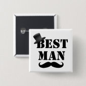 Badge Carré 5 Cm Meilleur homme chic (Devant & derrière)