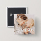 Badge Carré 5 Cm Meilleure grand-mère du monde depuis 20XX Photo si (Devant & derrière)